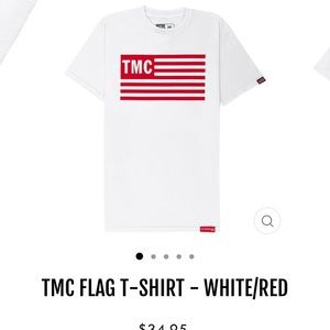 TMC Flag T-Shirt White/Red size Large.  Brand New With Tags. Never Worn Sealed